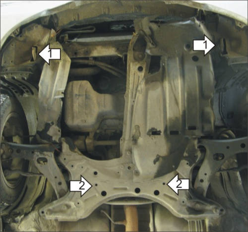 Защита картера двигателя и КПП Toyota Celica VII (T230) 1999-2002 Хэтчбэк 3 дв. V-1,8 FWD Арт. 02525