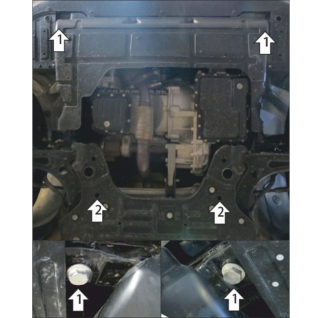 Защита картера двигателя и КПП Chevrolet Captiva II 2018- Внедорожник 5 дв. V-1.5 АКПП Арт. 73002