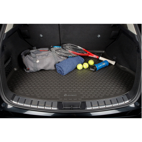 Коврик в багажник Nissan Note II (E12) 2012-2016 Хэтчбэк 5 дв., полиуретан Element, Черный, Арт. ELEMENT022661