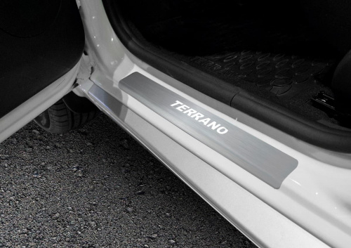 Nissan Terrano III 2014- Накладки порогов RIVAL, арт. NP.4115.3