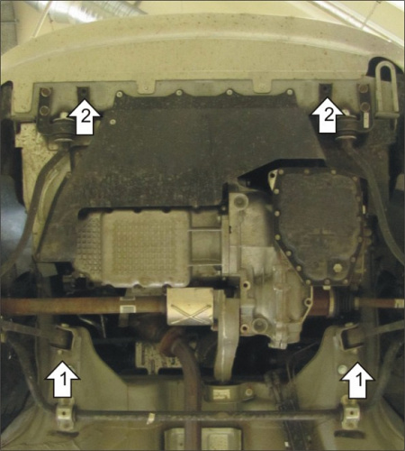 Защита картера двигателя и КПП LADA Granta I (2190) 2011-2018 Седан V-1,6 FWD только АКПП Арт. 62104
