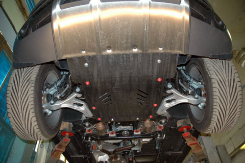 Защита картера двигателя Audi Q7 I (4L) 2005-2009 V-2,7; 4,2; 2,5TDI; 3,6 (для комплекта offroad) Арт. 02.1224