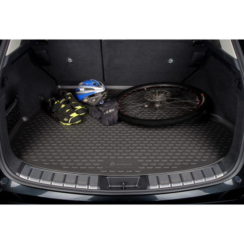 Коврик в багажник Subaru Levorg I 2014-2020 Универсал, полиуретан Element, Черный, Арт. ELEMENTA32155B12