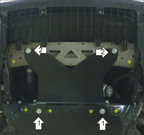 Защита картера двигателя и электропроводки Lexus GS IV 2011-2015 V-3,5. 4WD Арт. 15009