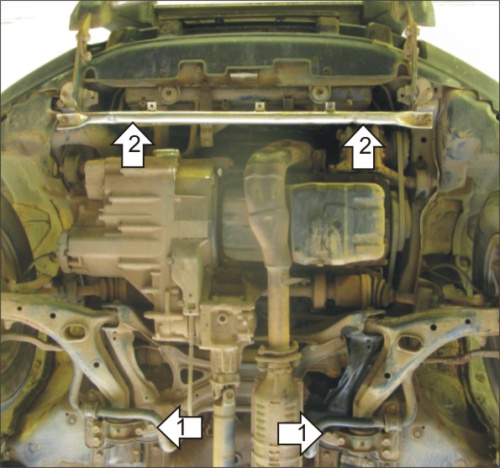 Защита картера двигателя и КПП Honda CR-V I 1995-1999 Внедорожник 5 дв. V-2,0 4WD; для а/м 1997-2002 Арт. 00805