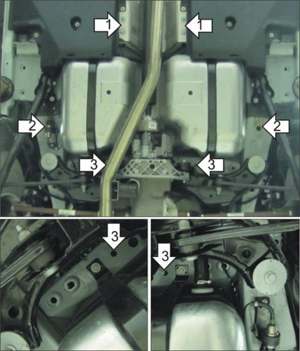 Защита топливного бака Range Rover Evoque I (L538) 2011-2015 5 дв. V-2.0; 2.2 Арт. 33215