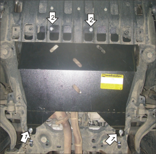 Защита картера двигателя и КПП Ford Explorer V (U502) 2010-2016 Внедорожник 5 дв. V-3,5 4WD (Устанавливается под штатную защиту) Арт. 10706