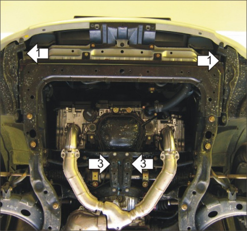 Защита картера двигателя Subaru Impreza II (GD/G11) 2000-2002 Универсал V- 1,5 4WD; Японец-правый руль Арт. 02215