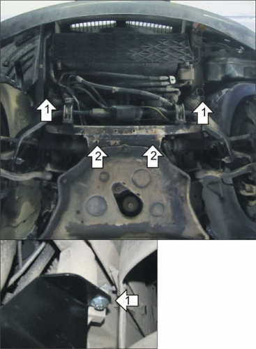 Защита радиатора BMW 7 серия IV (E65) 2001-2005 Седан V-3,0, 4,4, 4,8, 4,4D RWD Арт. 00220