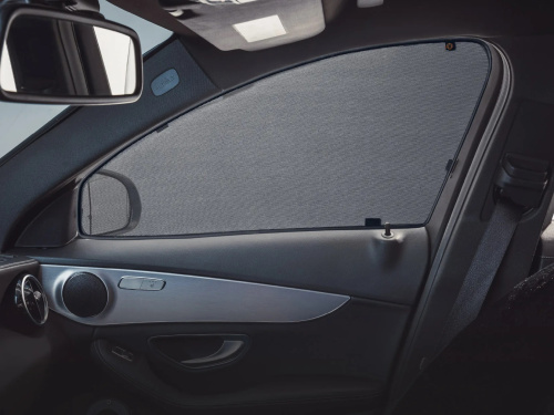 Каркасные шторы LADA (ВАЗ) (4X4) 21214 2019- рестайлинг 3 Внедорожник 3 дв., на передние двери "Standard", 2 шт, у зеркала пластиковые треугольники Ар