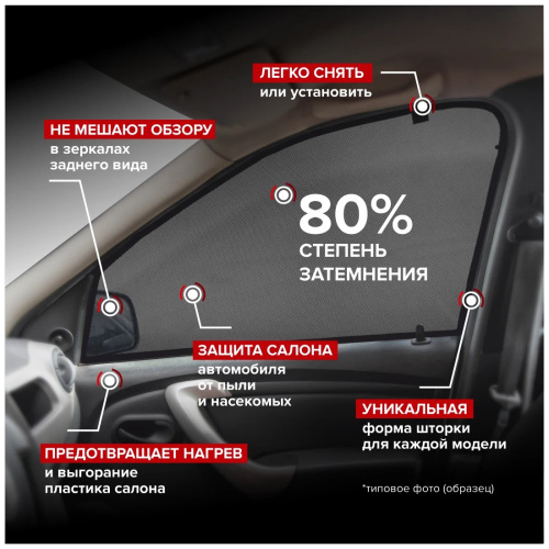 Каркасные шторы Hyundai Elantra VI (AD) 2015-2019, на передние двери, 2 шт, Арт. CTH24919(F)