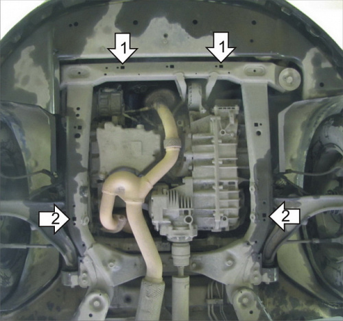Защита картера двигателя и КПП Cadillac SRX II 2009-2012 V-3,0 4WD Арт. 63501