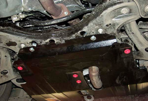 Защита картера двигателя и КПП Toyota Avensis II (T25) 2003-2006 Седан V-1,6; 1,8; 2,0; 2,4; 2,0D; 2,2D Арт. 24.0481