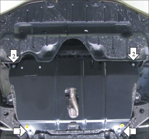 Защита картера двигателя и КПП Toyota Camry VI (XV40) 2006-2009 V-2,4; 3,5 4WD Арт. 72538