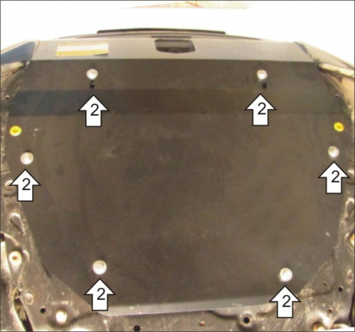 Защита картера двигателя и КПП Land Rover Freelander II (L359) 2006-2010 V-2,2D; 3,2 - RWD/4WD Арт. 13202