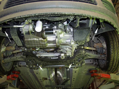 Защита картера двигателя и КПП Ford Fiesta V (MK5) 2002-2005 Хэтчбэк 3 дв. V-1,4;1,6 Арт. ALF0705st