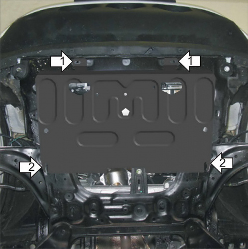 Защита картера двигателя и КПП Nissan Juke I (YF15) 2010-2014 V-1,6 4WD, FWD Арт. 51409