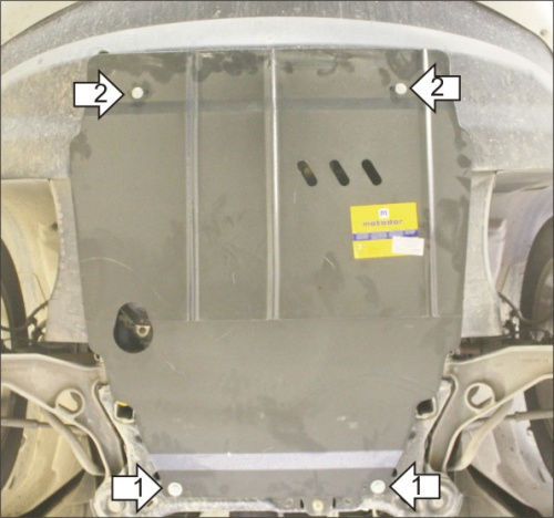 Защита картера двигателя и КПП Chrysler Sebring III 2006-2010 Седан V-2,0, 2,4, 2,7 FWD; примерялась только на АКПП Арт. 00303