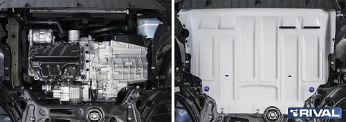 Защита картера двигателя и КПП Volkswagen Taos 2020-2023 Внедорожник 5 дв. V - 1.4 (150л.с.) Арт. 33351271