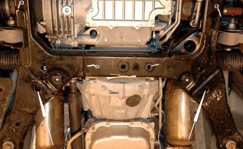 Защита картера двигателя Cadillac CTS II 2007-2014 Купе 3,6 AWD Арт. 04.1514
