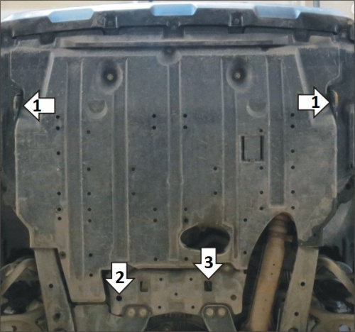 Защита картера двигателя Subaru Outback VI (BT) 2019-2023 Универсал V-2.5 4WD; для /м с 2021- Арт. 72203