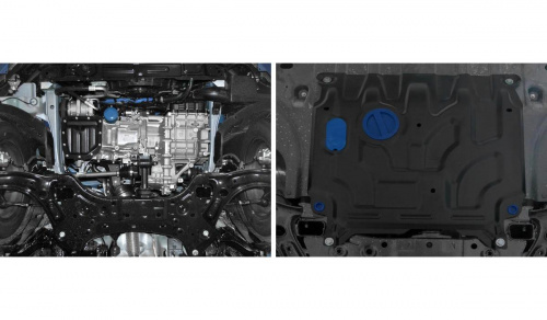 Защита картера двигателя и КПП Hyundai Solaris II 2017-2020 V - 1.4; 1.6 Арт. 111.2369.1