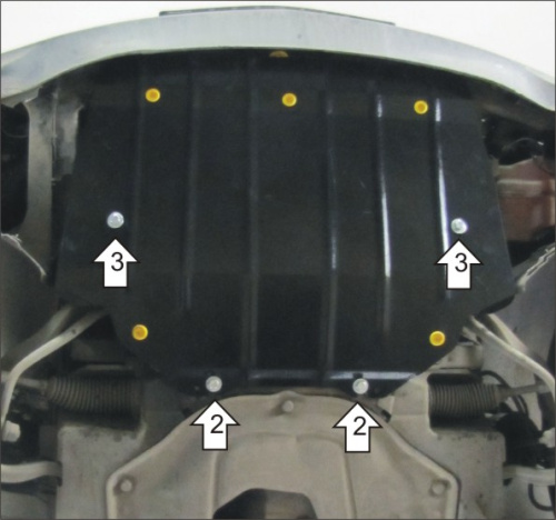 Защита радиатора BMW 7 серия IV (E65) 2001-2005 Седан V-3,0, 4,4, 4,8, 4,4D RWD Арт. 00220