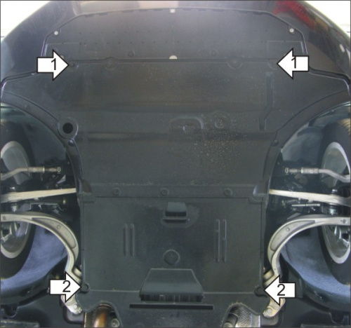 Защита картера двигателя и КПП Audi A4 IV (B8) 2007-2012 Седан V-1,8, 2,0 FWD, 4WD Арт. 30102