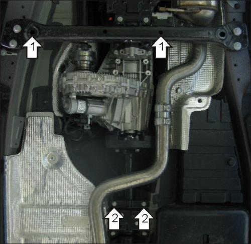 Защита раздатки Volkswagen Touareg I 2002-2007 V-3,0D; 3,2; 3,6 - 4WD Арт. 12702