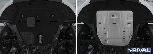 Защита картера двигателя и КПП Kia K5 III 2019- Седан V-2.0; 2.5; увеличенная Арт. 33328601