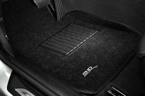 Коврики в салон Volkswagen Touareg II 2010-2014, 3D ткань Sotra Lux, Черный, Арт. ST 74-00455