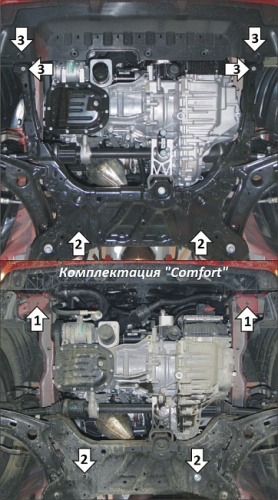 Защита картера двигателя и КПП Haval Jolion I 2021- V-1.5 в т.ч. для комплектации Comfort Арт. 73104