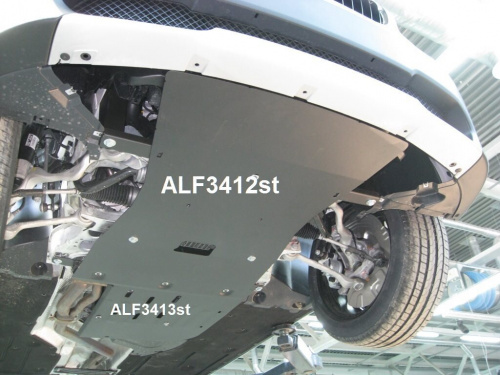 Защита радиатора BMW X1 I (E84) 2009-2012 Внедорожник 5 дв. V-1,8; 2,0 2WD (2 части)  Арт. ALF3412st
