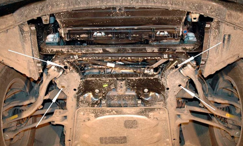 Защита картера двигателя BMW X3 I (E83) 2006-2010 FL V-2,0d; 3,0 Si Арт. 03.1416