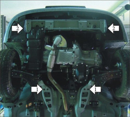 Защита картера двигателя и КПП Chevrolet Lanos 2002-2009 Седан V-1,5 FWD для а/м 2005-2009 Арт. 03017
