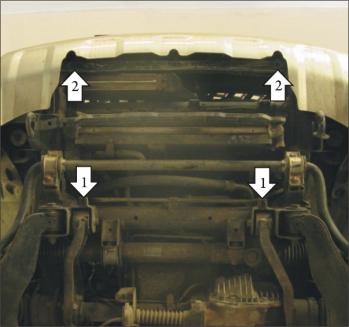 Защита радиатора Mitsubishi Pajero Sport II 2008-2013 V-2.5, 3.0, 3.2 Арт. 31307