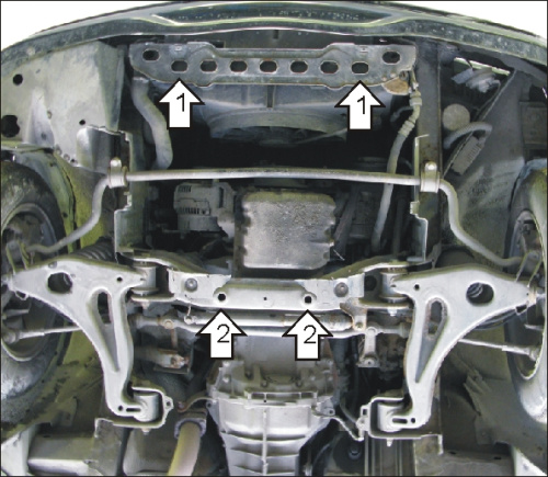 Защита картера двигателя Mercedes-Benz C-Класс I (W202) 1993-1997 Седан V-2.0, 2.1 RWD Арт. 01203