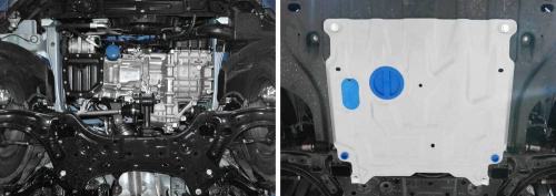 Защита картера двигателя и КПП Hyundai Solaris II 2017-2020 V - 1.4; 1.6 Арт. 333.2369.1