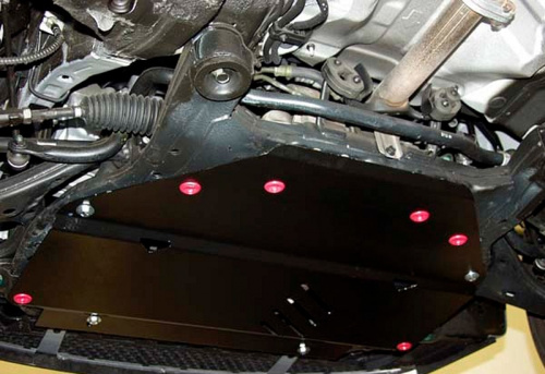 Защита картера двигателя и КПП Kia Rio II 2005-2009 Седан V-1,4; 1,6; 1,5CRDi Арт. 11.1768