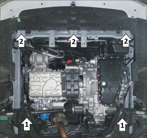 Защита картера двигателя и КПП OMODA S5 2022- V-1.5; 1.5T Арт. 59009