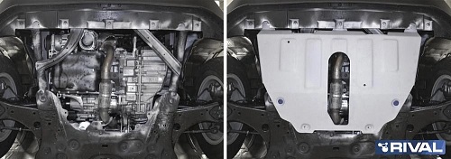 Защита картера двигателя и КПП Jeep Compass II 2017- Внедорожник 5 дв. V-2.4 (150 л.с.) Арт. 33327431