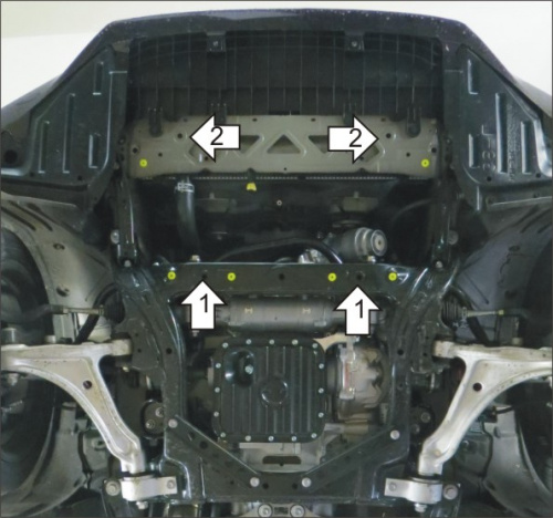 Защита картера двигателя и электропроводки Lexus GS IV 2011-2015 V-3,5. 4WD Арт. 15009