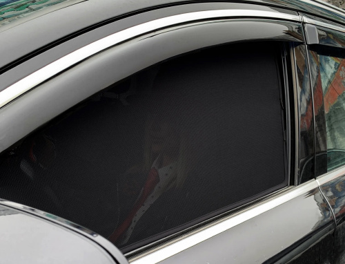 Каркасные шторы LADA (ВАЗ) (4X4) 21214 2019- рестайлинг 3 Внедорожник 3 дв., на передние двери "Standard", 2 шт, у зеркала пластиковые треугольники Ар