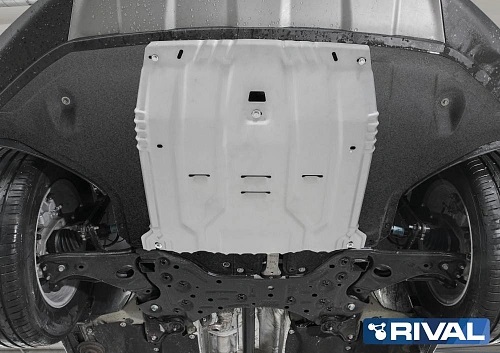 Защита картера двигателя и КПП Hyundai Santa Fe IV (TM) 2018-2021 V-2.2d; 2.4; 3.5 Арт. 33323751