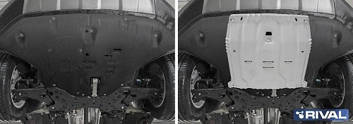 Защита картера двигателя и КПП Hyundai Palisade I 2018-2021 V - 2.2d (220 л.с.); 3.5 для а/м с 2020- Арт. 33323851