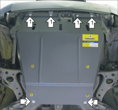 Защита картера двигателя и КПП Toyota RAV4 II (XA20) 2002-2003 3 дв. V-1,8, 2,0, 2,4, 2,0D FWD, 4WD Арт. 02518