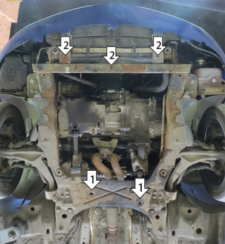 Защита картера двигателя и КПП Alfa Romeo 159 I 2005-2008 Седан V-2,2; 1,9D FWD Арт. 75901