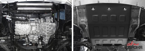 Защита картера двигателя и КПП EXEED VX I 2021- V-2.0i; АКПП; 4WD Арт. 11109281