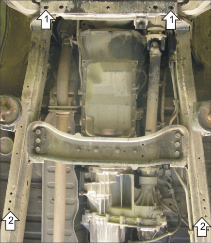 Защита КПП Mitsubishi L200 IV 2006-2014 V-2,5D 4WD только АКПП Арт. 11305