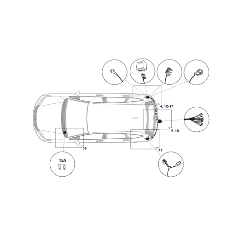 Блок согласования Honda CR-V IV 2011-2015 Внедорожник 5 дв. Универсальный 13pin Hak-System Арт. 26070520